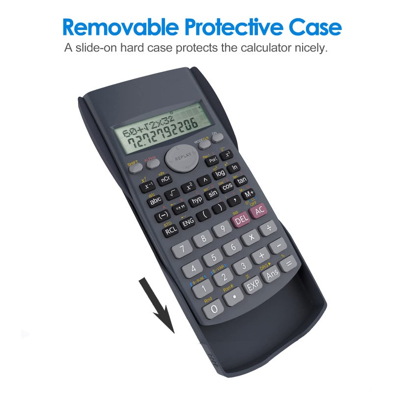 Helect 2-Line Engineering Scientific Calculator, Suitable for School and Business (Black) - Image 5
